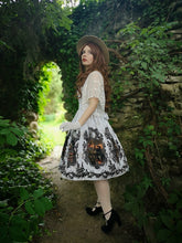 Load image into Gallery viewer, Dance Macabre Dress (Black, white, red , blue )