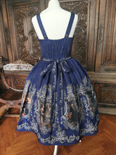 Load image into Gallery viewer, Dance Macabre Dress (Black, white, red , blue )