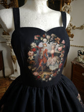 Load image into Gallery viewer, Rococo Dance Macabre Dress - Black, pink, blue