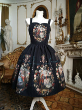 Load image into Gallery viewer, Rococo Dance Macabre Dress - Black, pink, blue