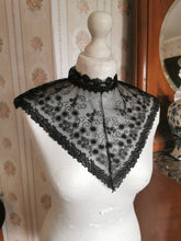 Load image into Gallery viewer, Edwardian Black Lace Collar