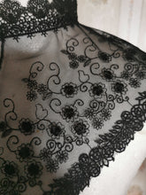 Load image into Gallery viewer, Edwardian Black Lace Collar