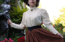 Load image into Gallery viewer, Elegant Edwardian Blouse (real pearls)