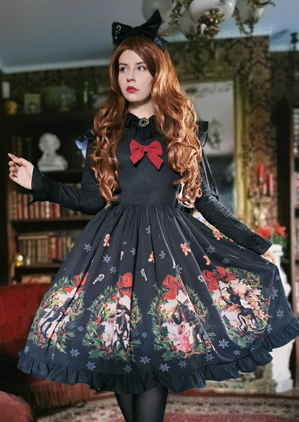 cute dress dresses Floral Stripe Cotton Drop-Waist Mini Dress