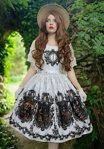 Dance Macabre Dress  (Black, white, red , blue )