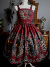 Load image into Gallery viewer, Dance Macabre Dress  (Black, white, red , blue )
