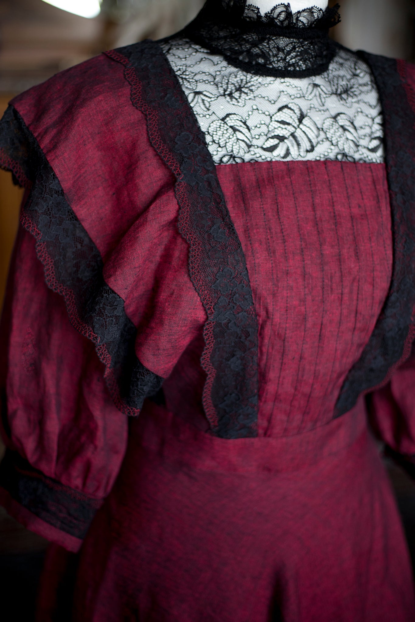 edwardian red dress Edwardian Red Silk Gown, ca. 1910