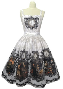 Dance Macabre Dress  (Black, white, red , blue )