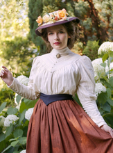 Load image into Gallery viewer, Elegant Edwardian Blouse (real pearls)
