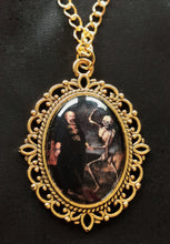Load image into Gallery viewer, Dance Macabre Necklace gold or black
