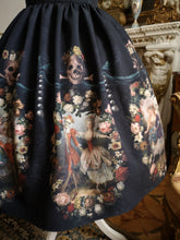 Load image into Gallery viewer, Rococo Dance Macabre Dress - Black, pink, blue
